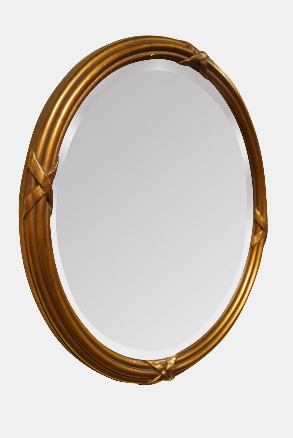 A Circular Bevelled Plate Gilt Mirror View IV