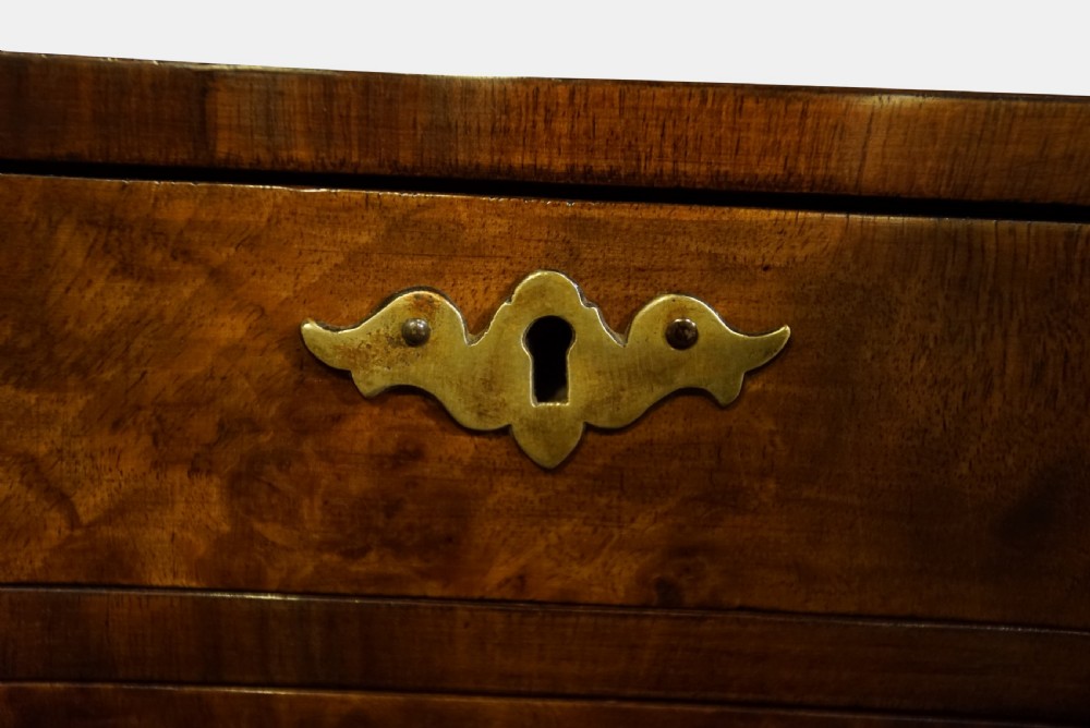 A Burr & Figured Walnut Queen Anne Style Bureau-Bookcase View III