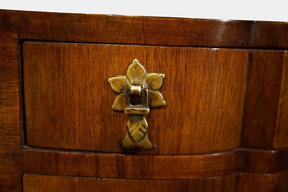 A Burr & Figured Walnut Queen Anne Style Bureau-Bookcase View IV