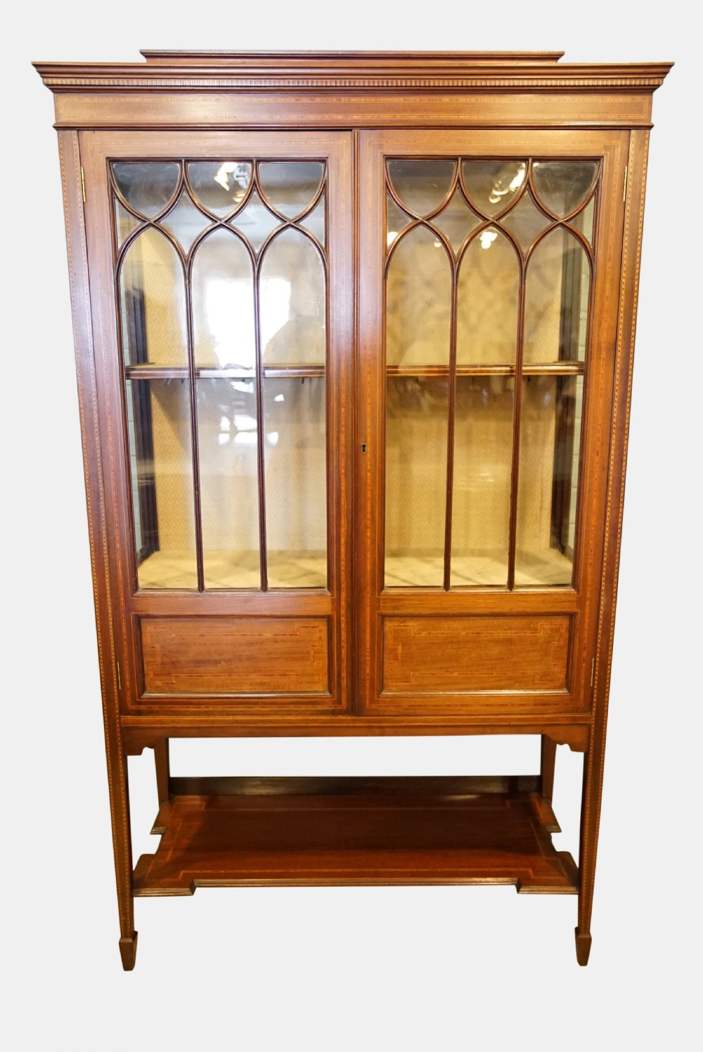 An Edwardian Satinwood Display Cabinet