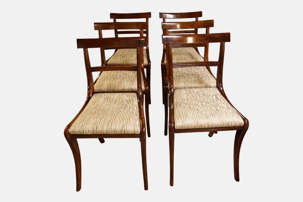 Set of 6 Regency Chairs on Sabre Legs