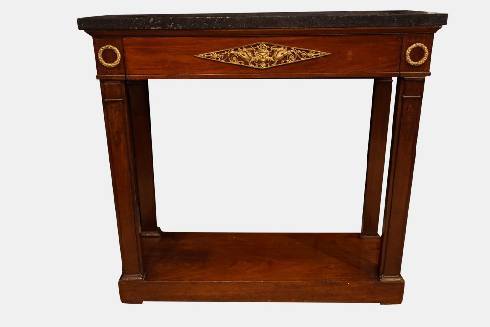 An Ormolu Mounted Regency Period Mahogany Console Table
