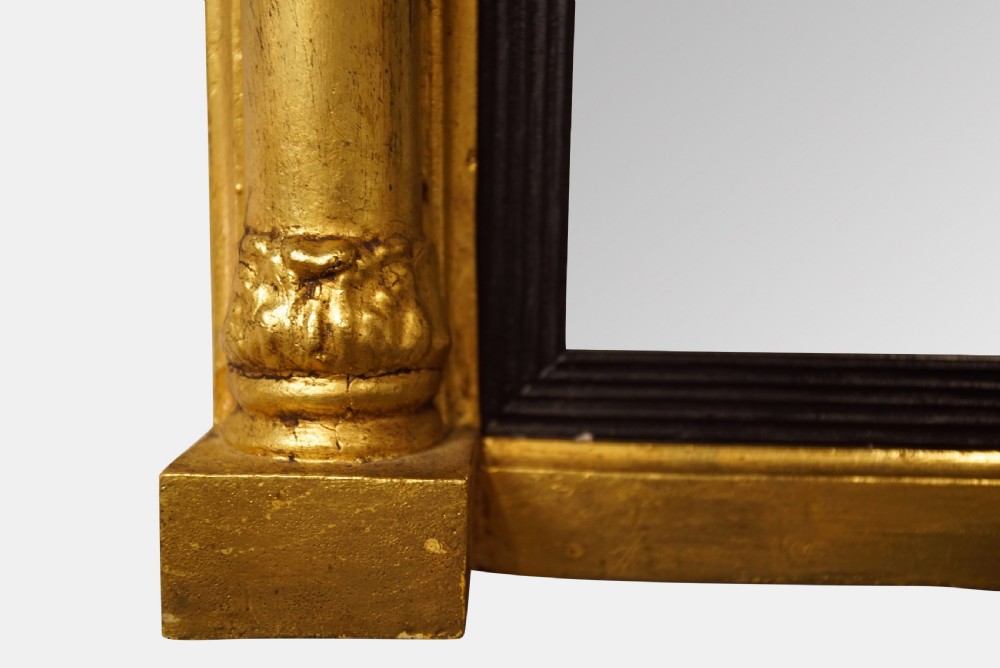 19thC Giltwood & Ebonised Overmantel Mirror View II