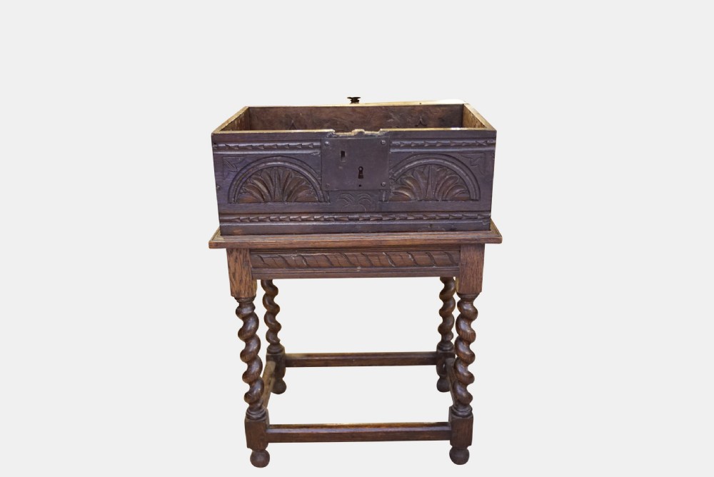 Carved Oak Bible Box View II