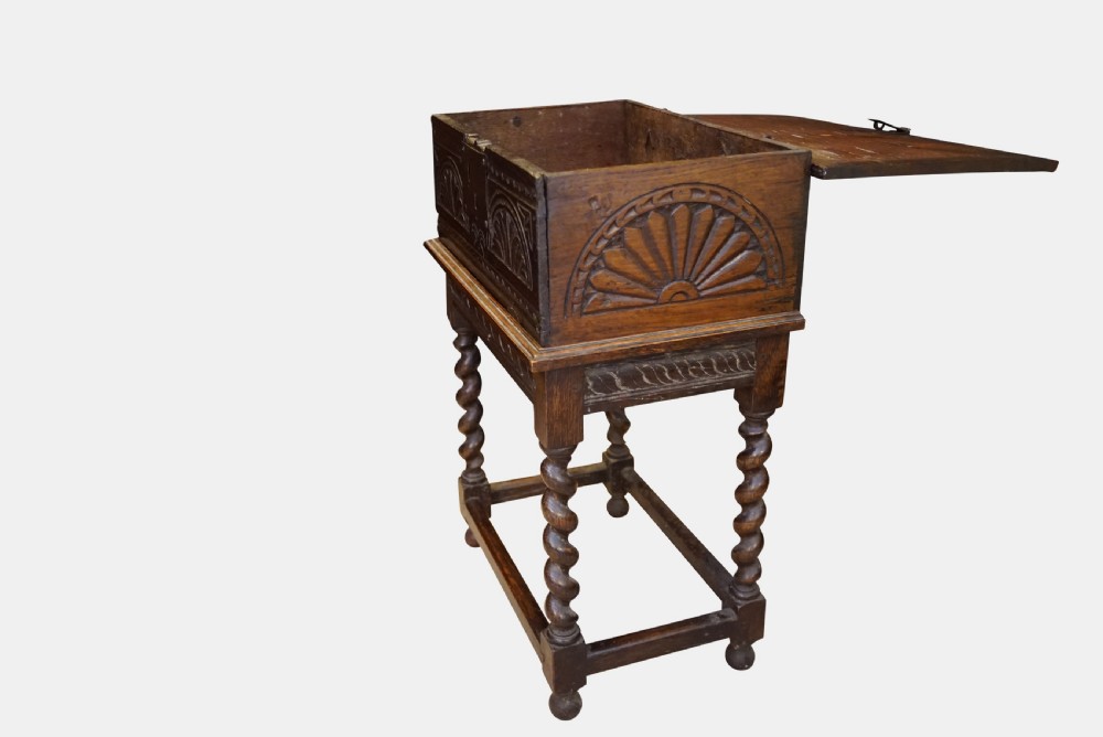 Carved Oak Bible Box View III