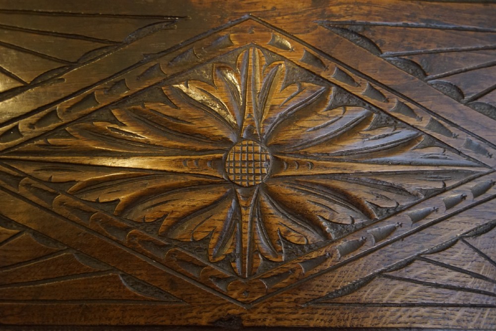Carved Oak Bible Box View V