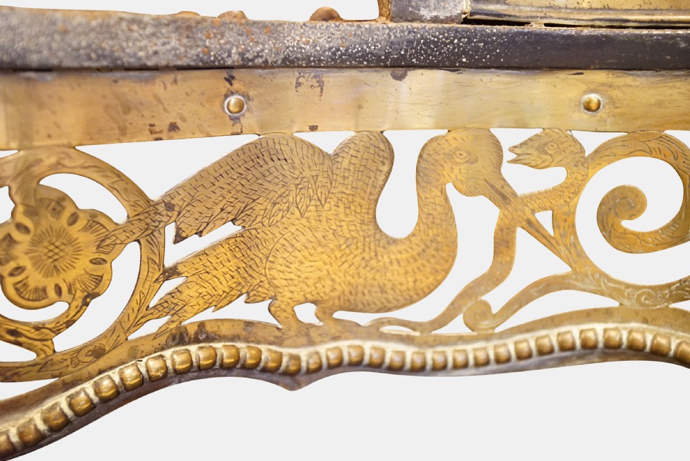 A Brass & Cast Iron Adam Style Fire Basket View VI