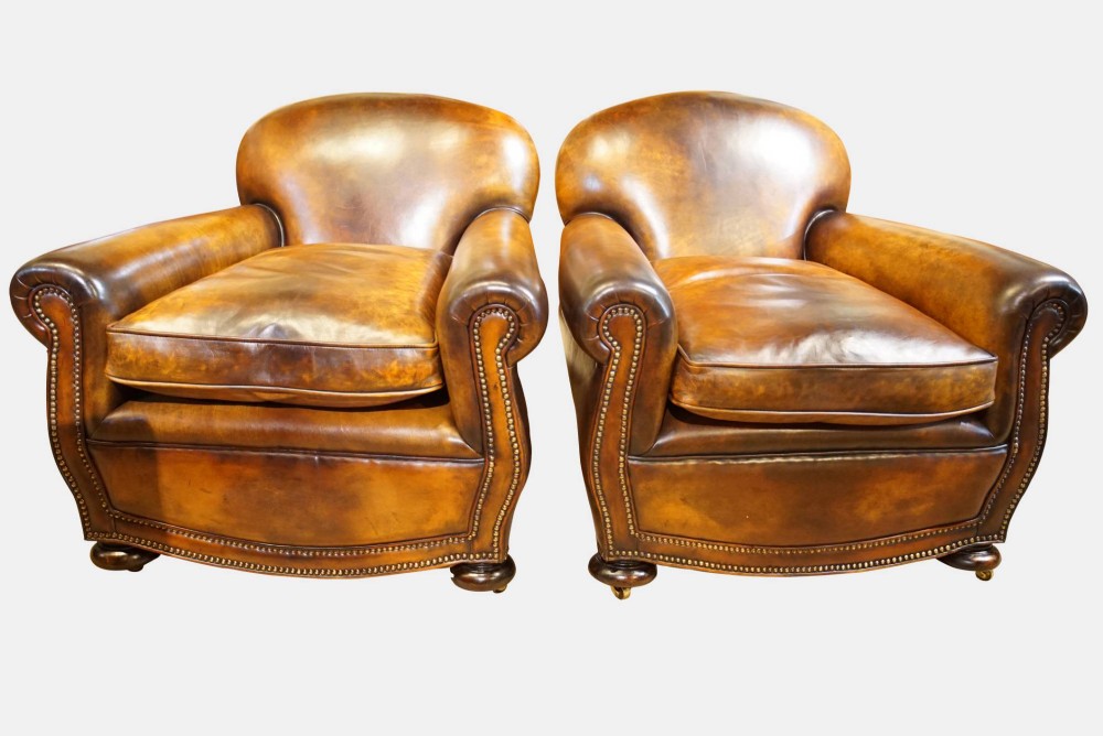 A Pair of Club Chairs C1900