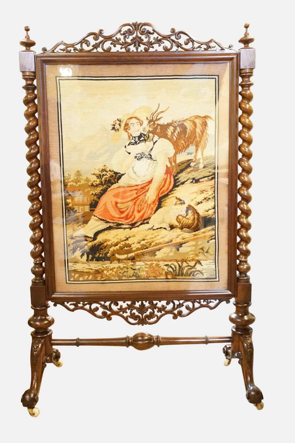 Large Rosewood Fire Screen
