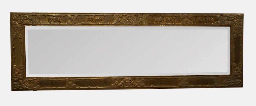 Large 1920's Copper Mirror 