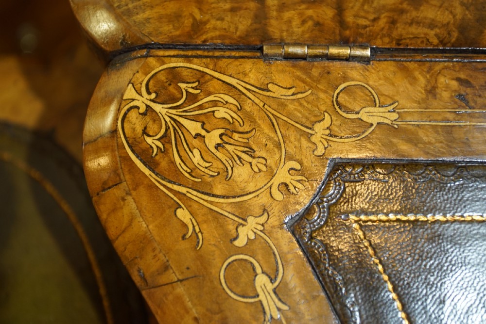 Victorian Inlaid Walnut Kidney-Shaped Desk View VI