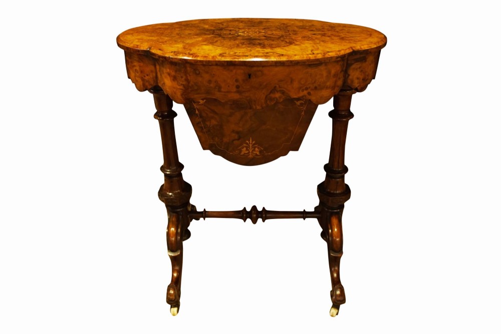 Burr Walnut Needlework Box