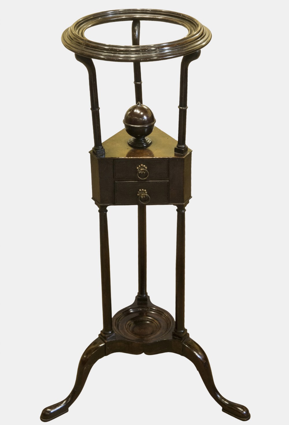 Mahogany Wig Powdering Stand