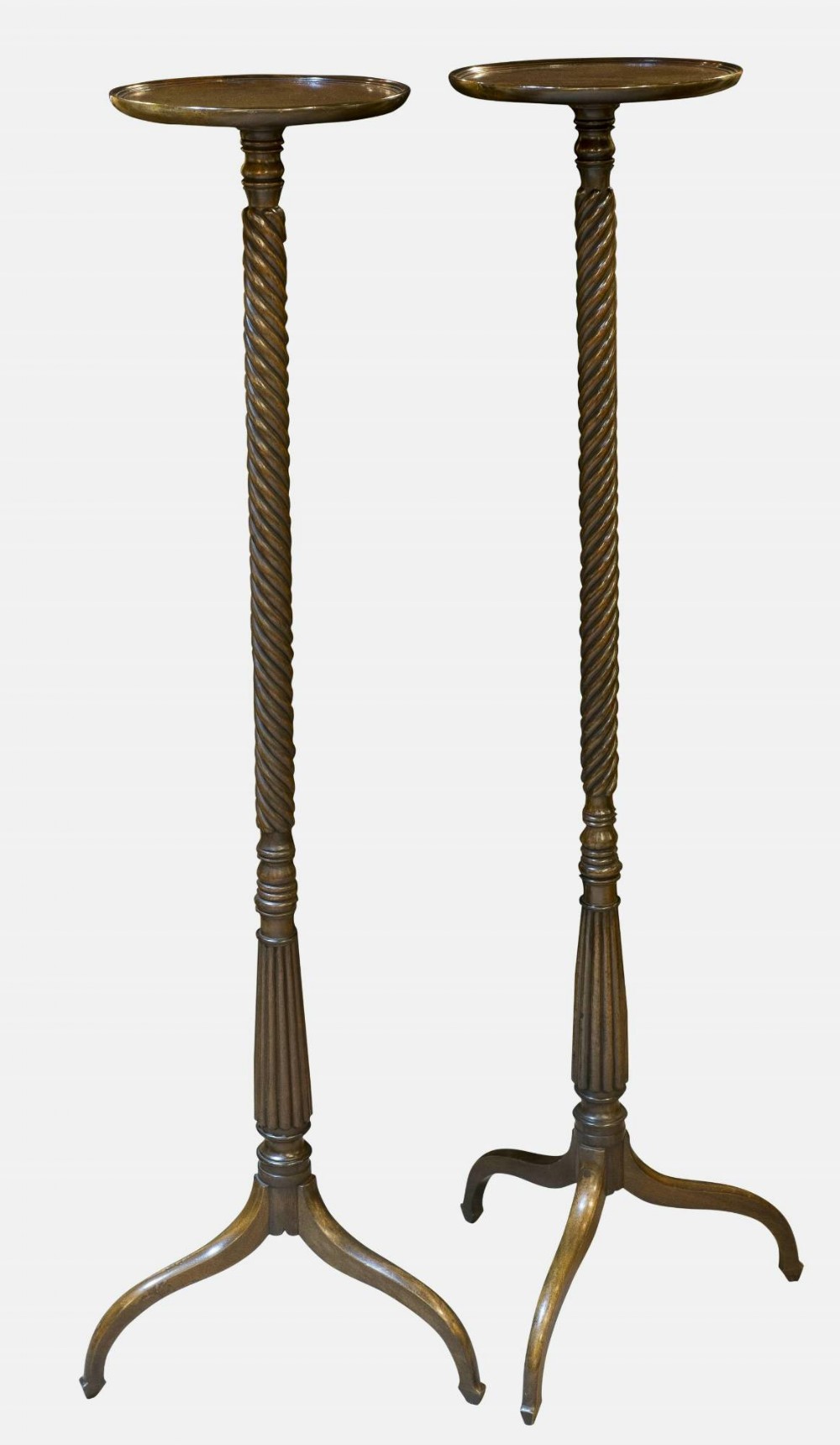 Fine Pair pf Georgian Mahogany Torcheres