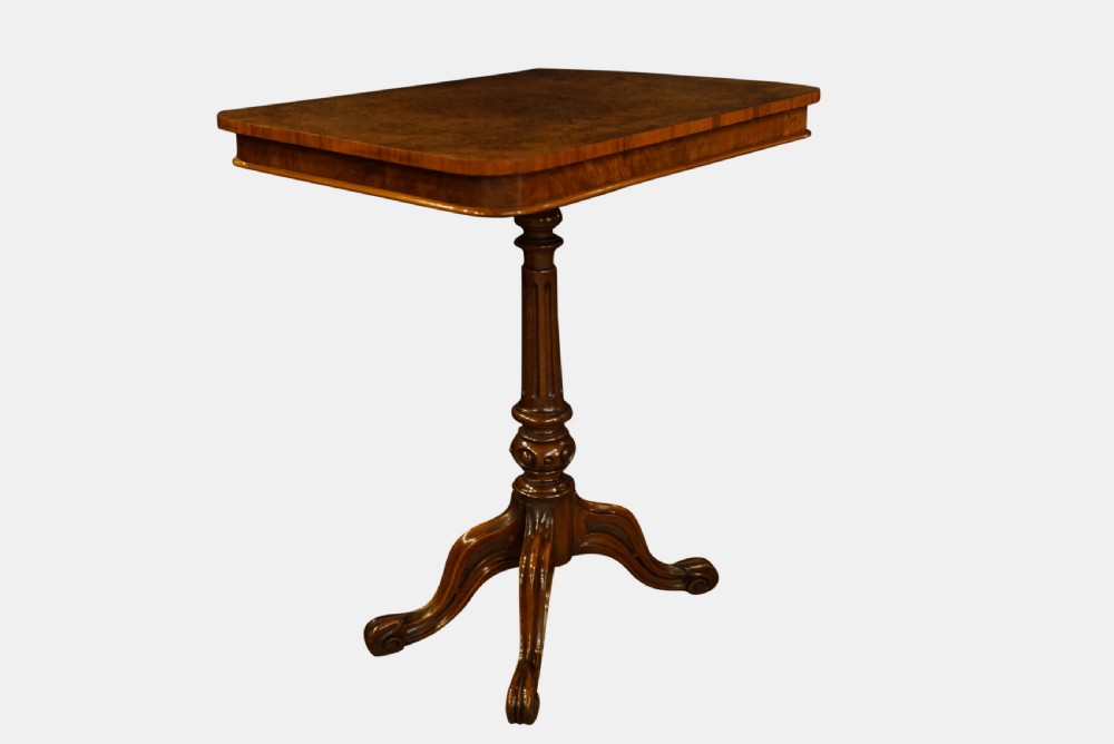 Victorian Burr Walnut Salon Table View II