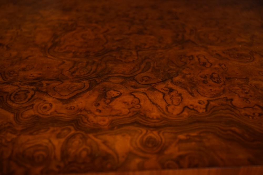 Victorian Burr Walnut Salon Table View III
