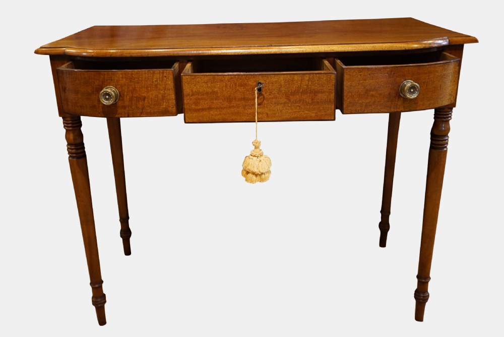Mahogany Bow-Front Side Table View II