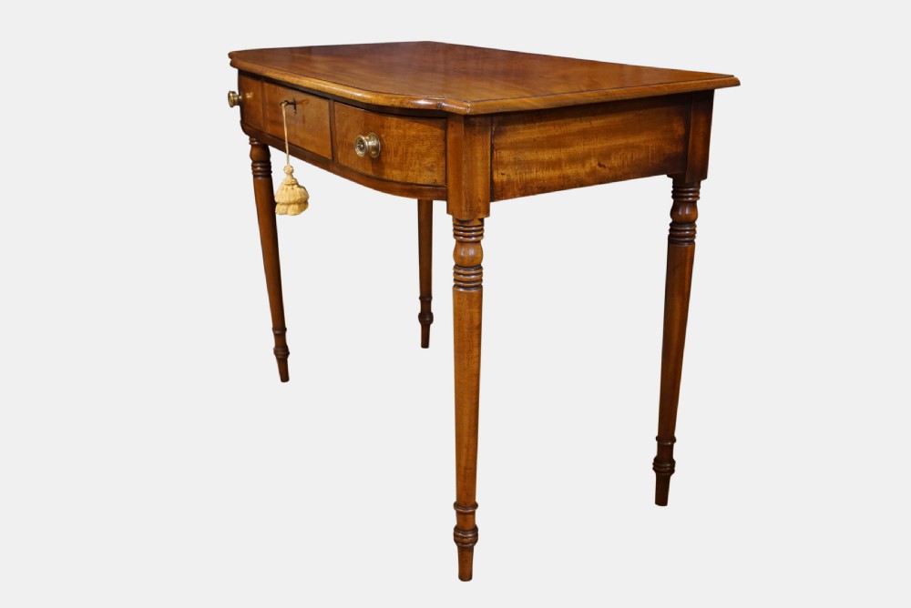 Mahogany Bow-Front Side Table View IV