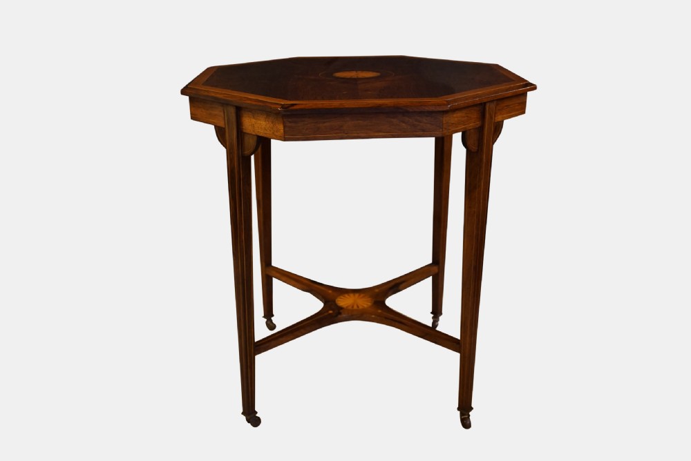 Edwardian Inlaid Rosewood Occasional Table