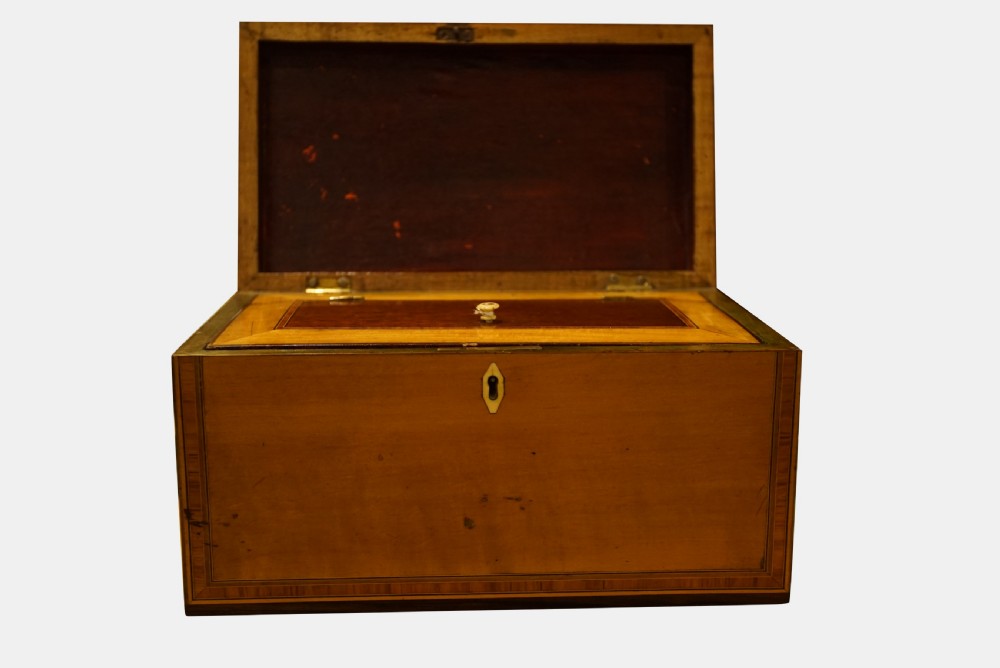19thC Satinwood Tea Caddy View II