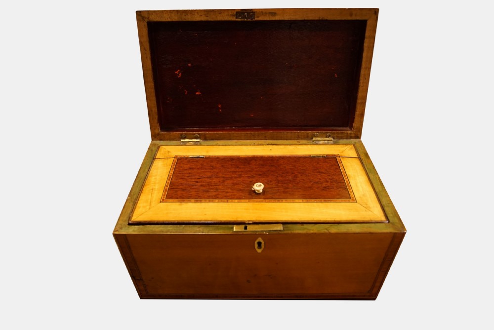 19thC Satinwood Tea Caddy View IV
