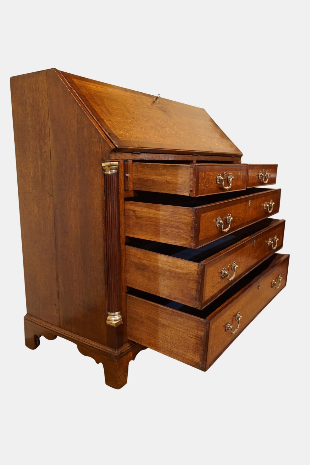 18thC Oak Bureau View VI