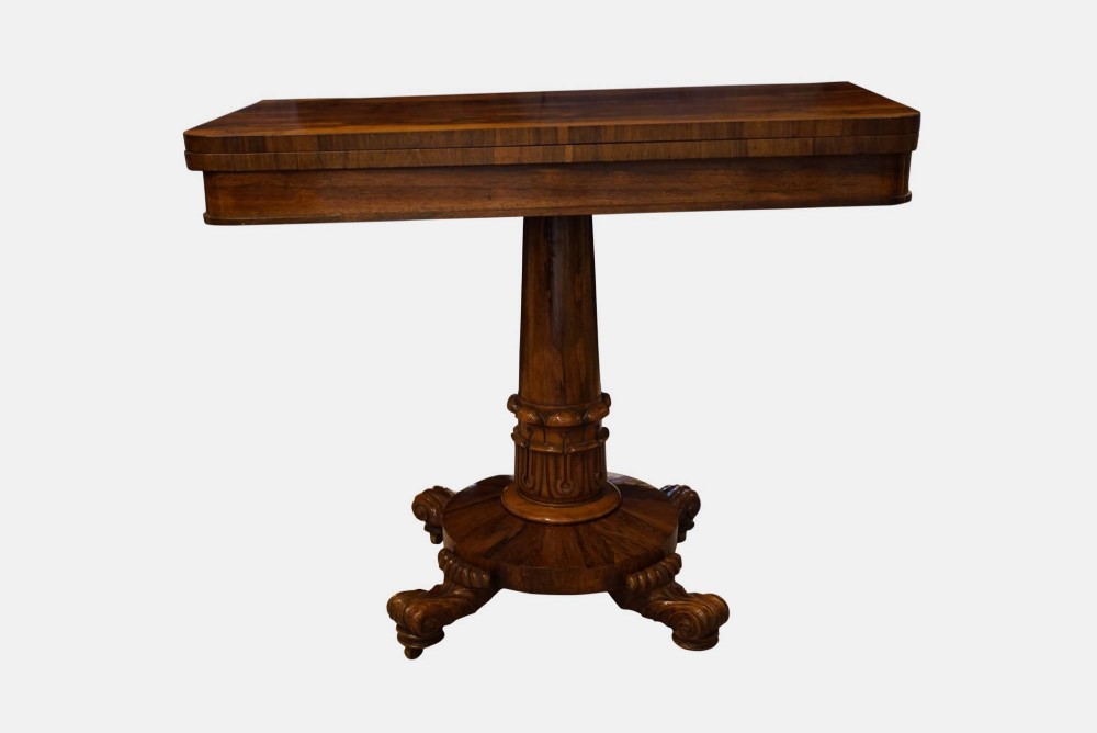 William IV Rosewood Card Table
