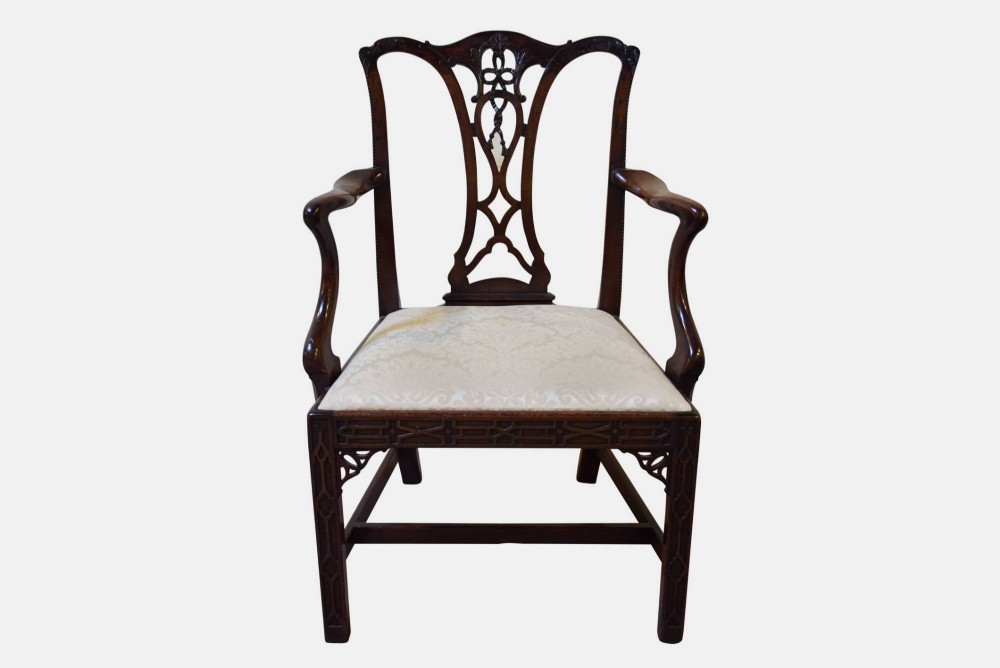 A Mahogany Chippendale Style Carver Chair