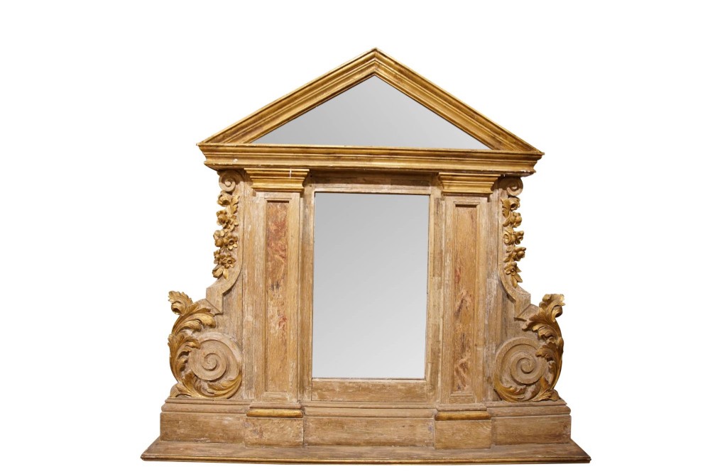 19thC Overmantel Mirror