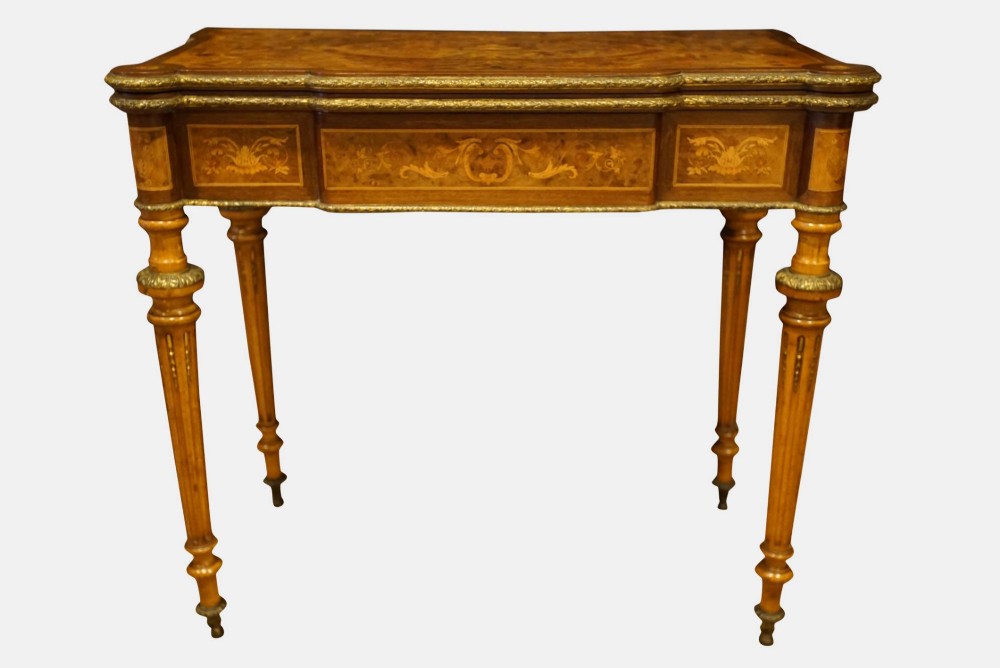 Marquetry Inlaid Card Table