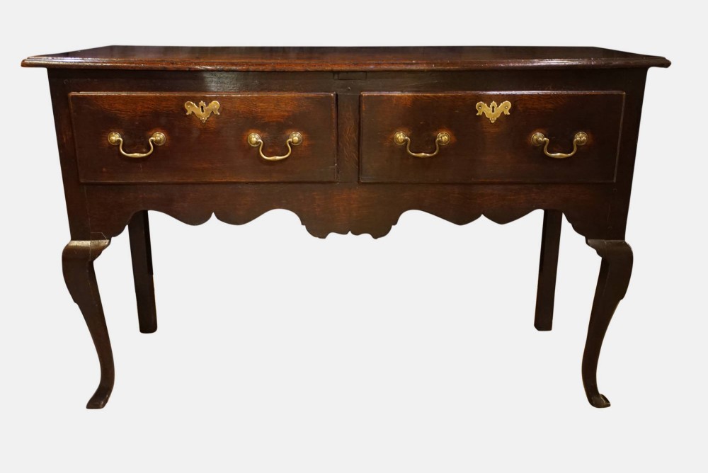 Mid 18thc Oak 2 Drawer Dresser