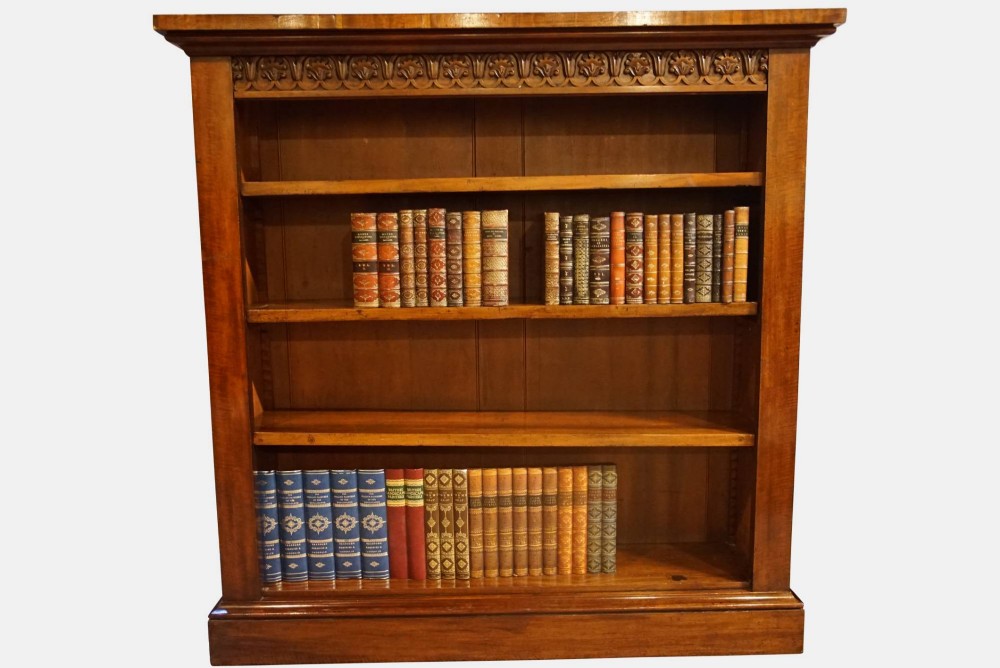 19thC Mahogany Open Bookcase