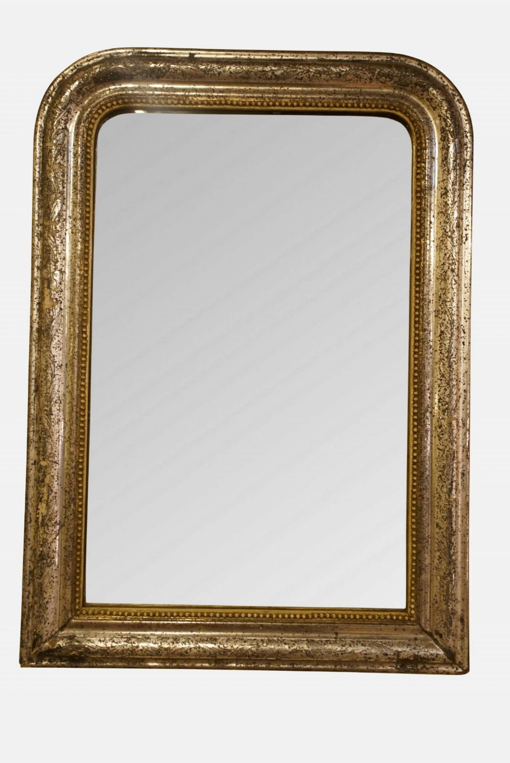 Antique French Silver Gilt Mirror
