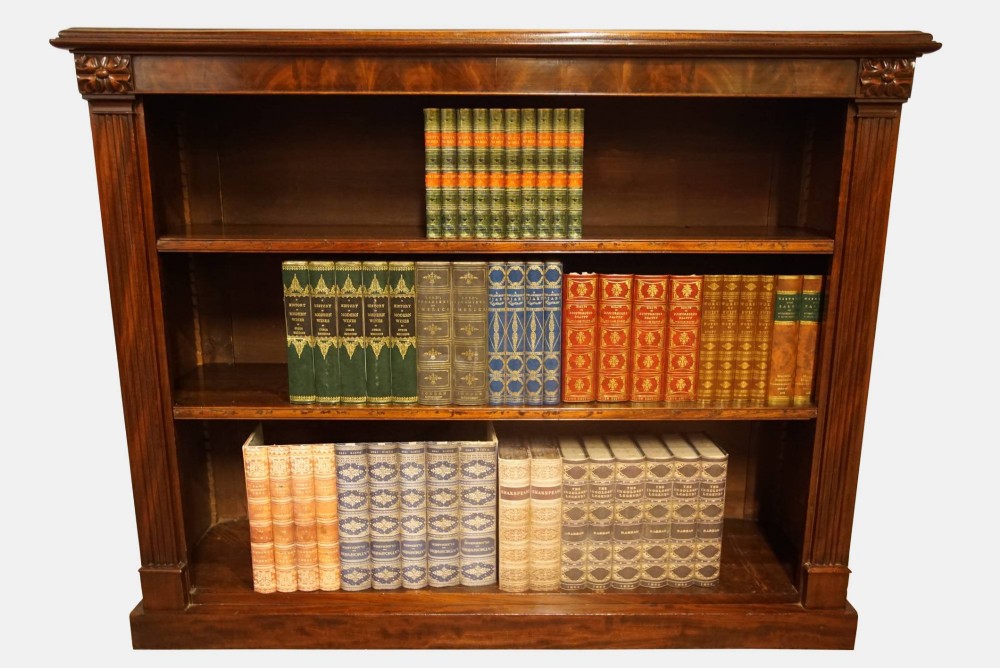 19thC Mahogany Open Bookcase