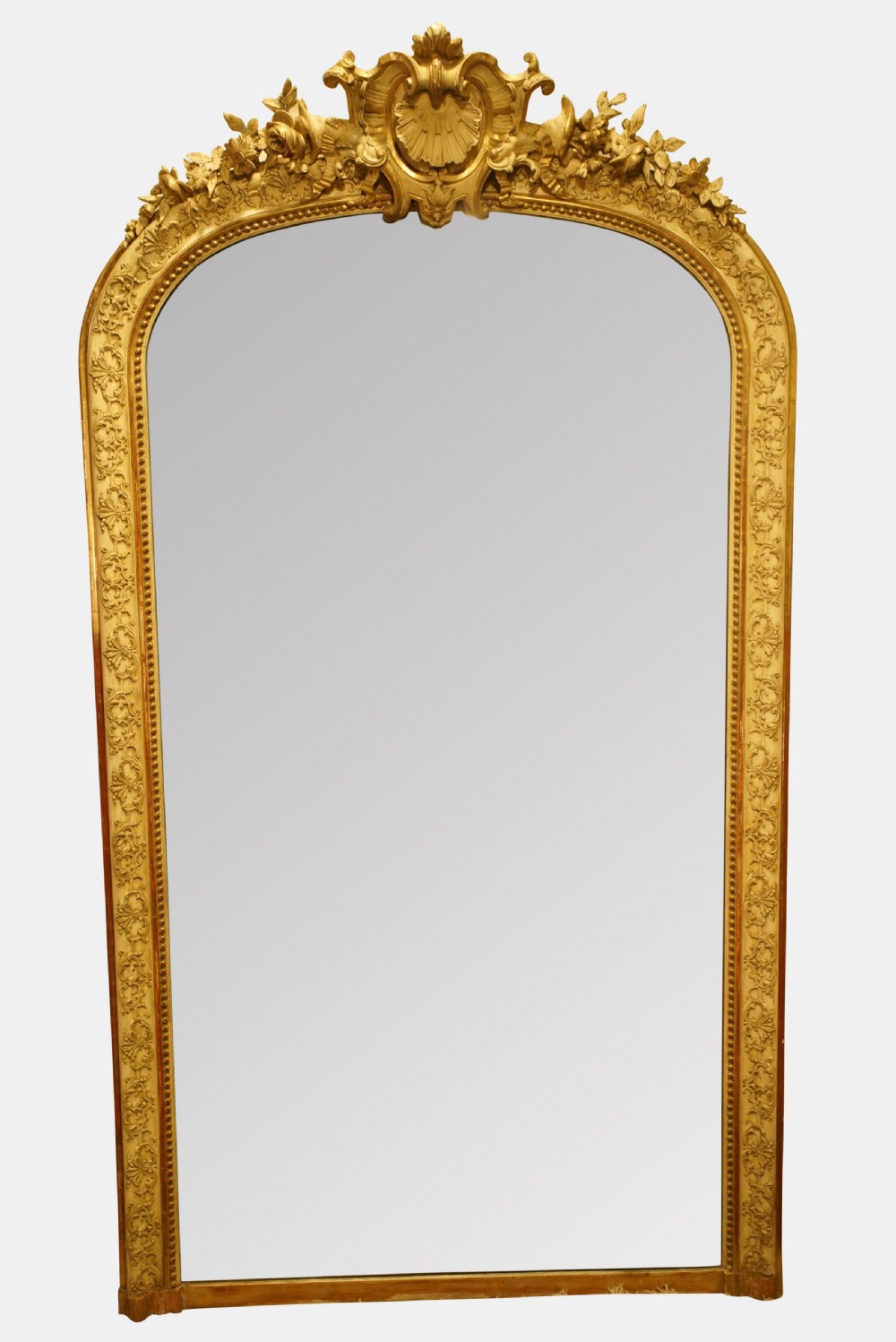 French Gilt & Gesso Mirror