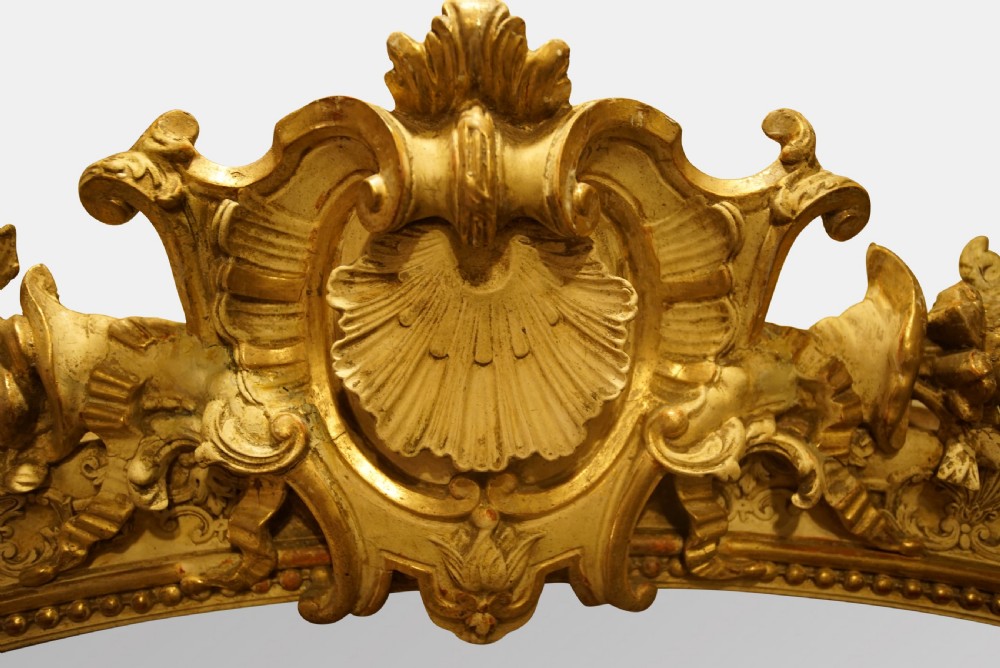 French Gilt & Gesso Mirror View II