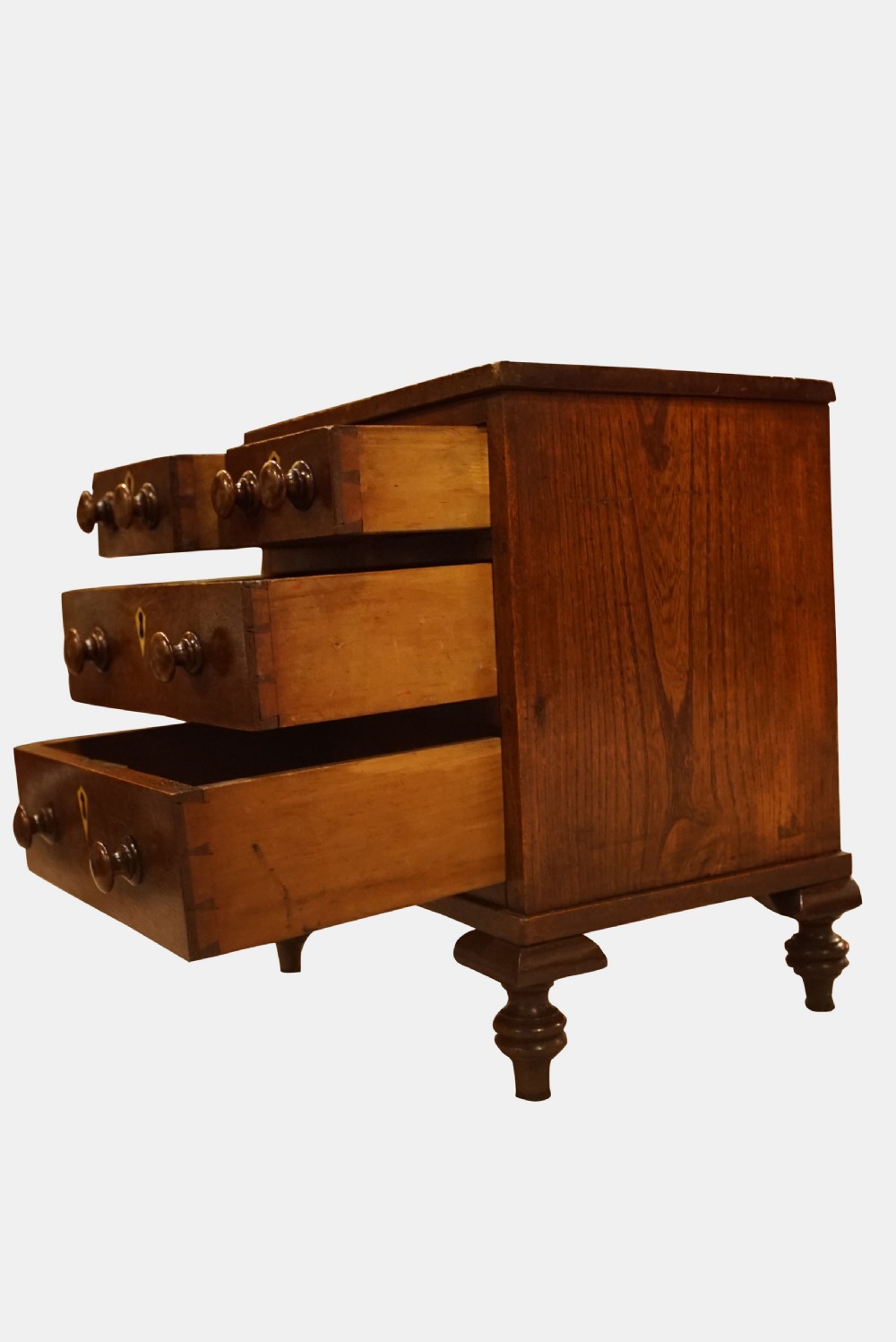 A George III Mahogany Miniature Chest of Drawers View IV