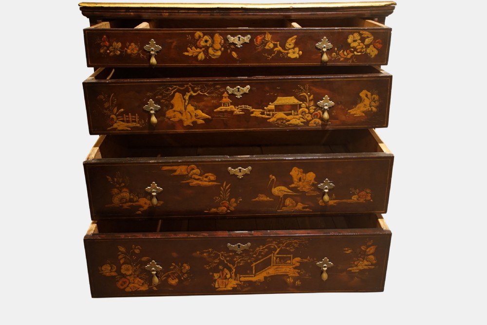 Early 18thC Lacquered Oak Chest of Drawers View II