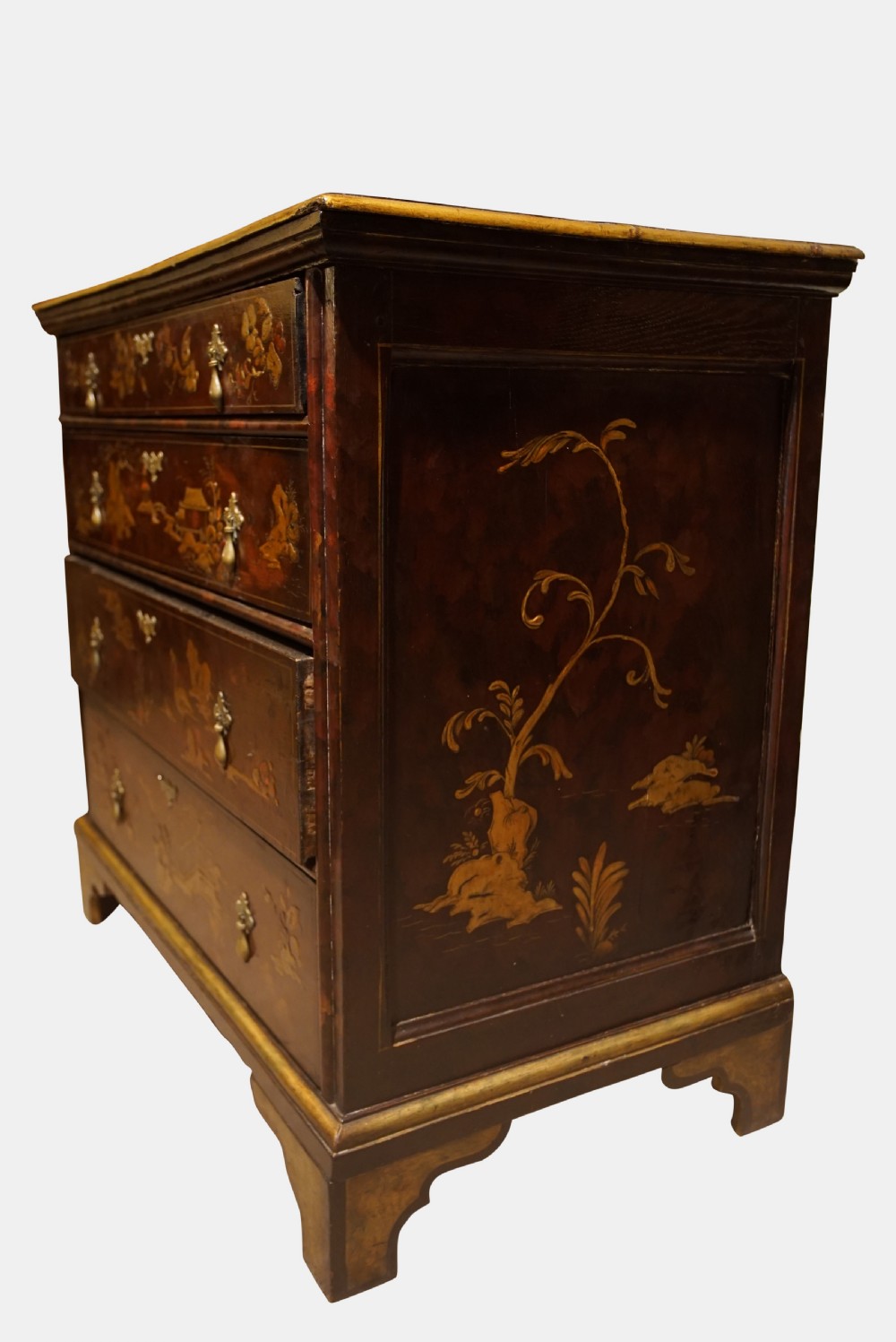 Early 18thC Lacquered Oak Chest of Drawers View III