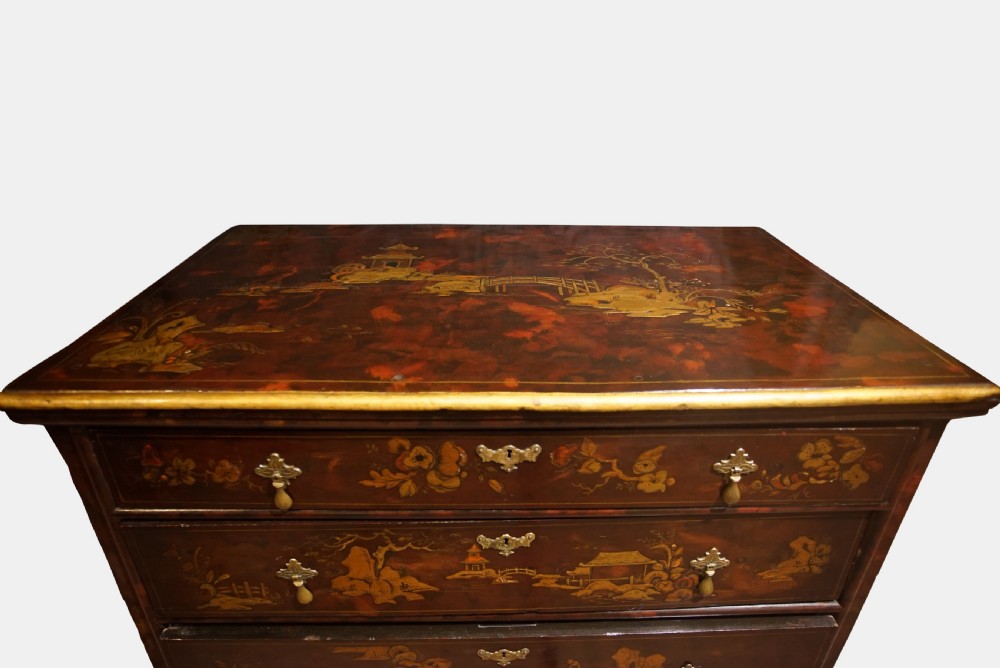 Early 18thC Lacquered Oak Chest of Drawers View V