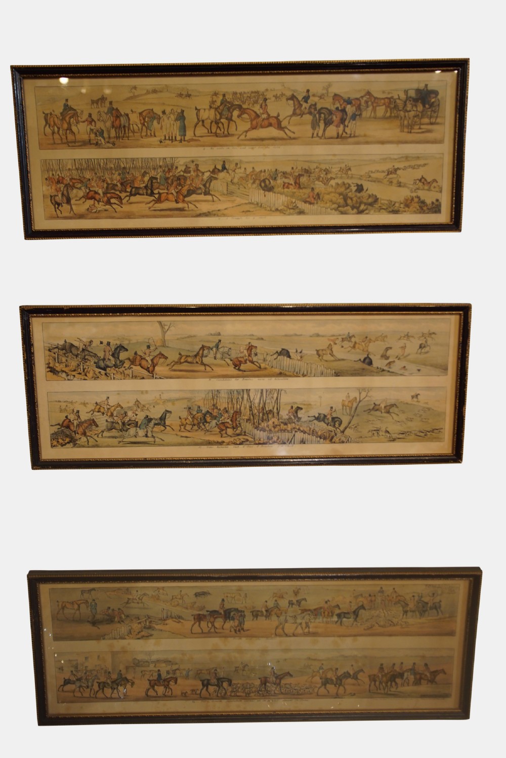 Set of 6 19thC Prints of Hunts, Horses and Carriages View II