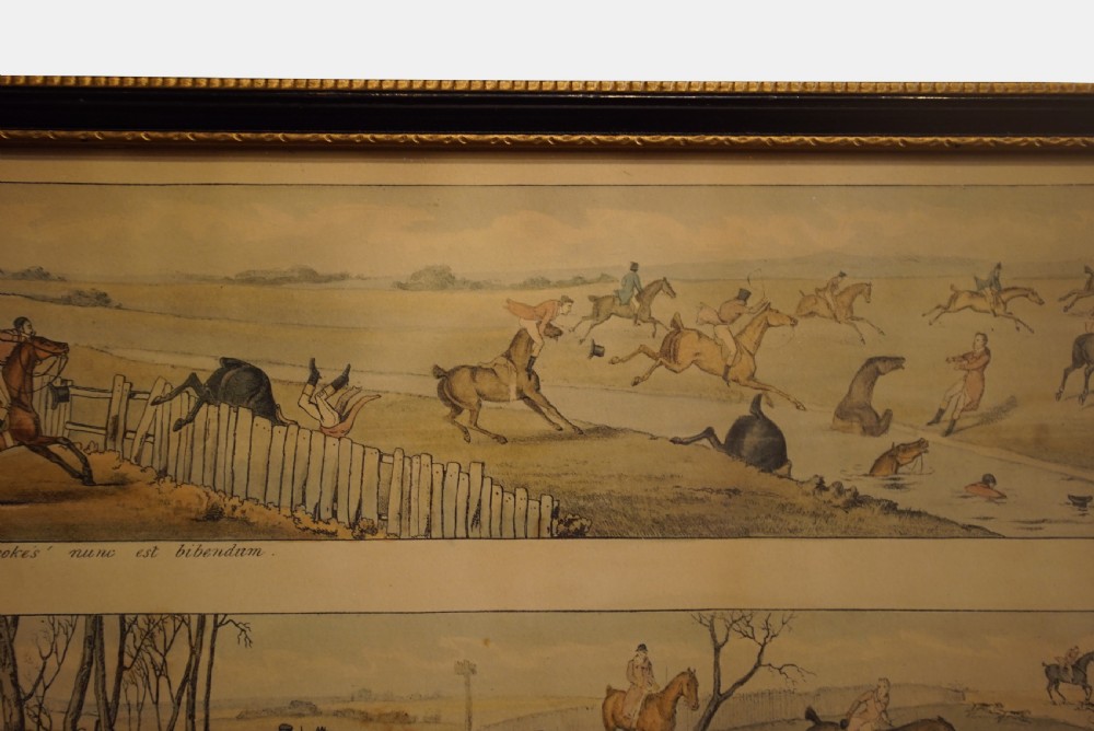 Set of 6 19thC Prints of Hunts, Horses and Carriages View III
