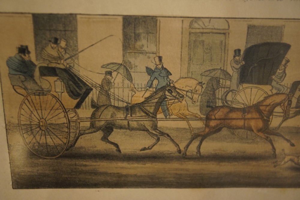 Set of 6 19thC Prints of Hunts, Horses and Carriages View IV