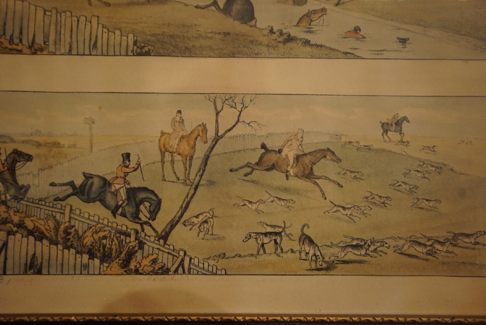 Set of 6 19thC Prints of Hunts, Horses and Carriages View VI