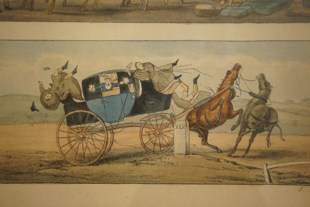 Set of 6 19thC Prints of Hunts, Horses and Carriages View VII