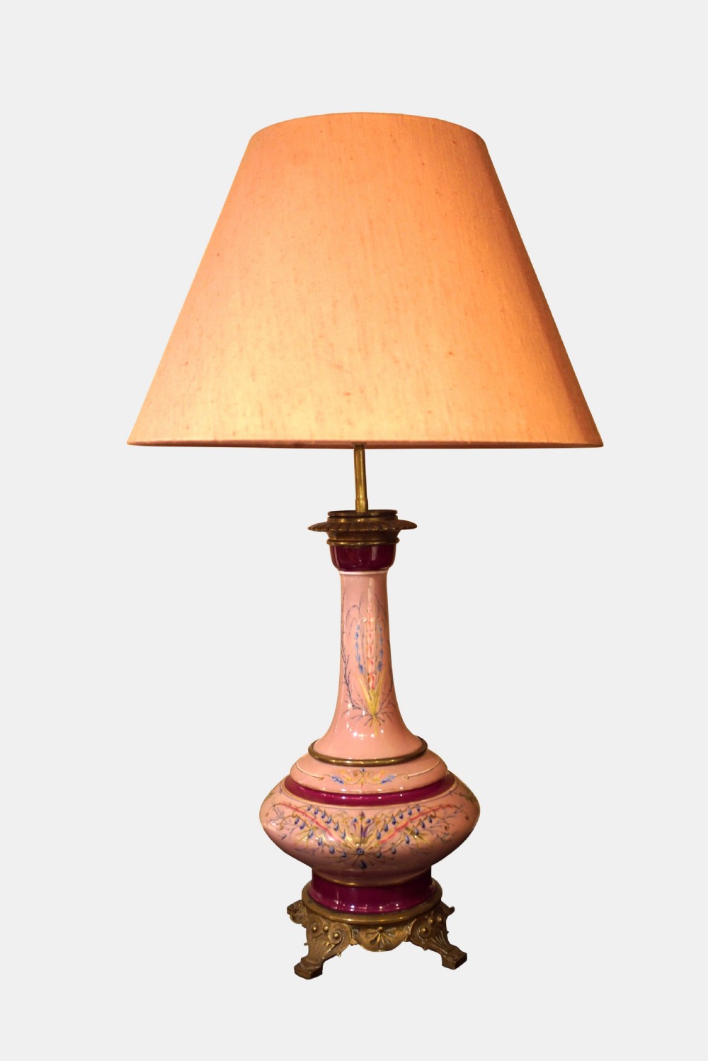 Pair of French Porcelain Table Lamps View II