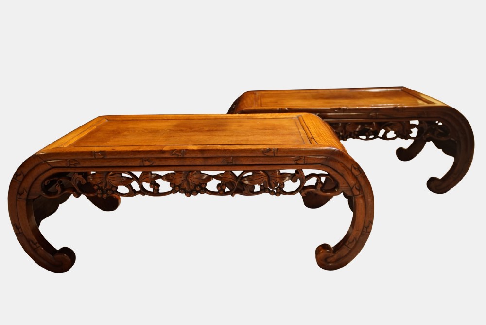 Pair of Chinese Kang Low Tables