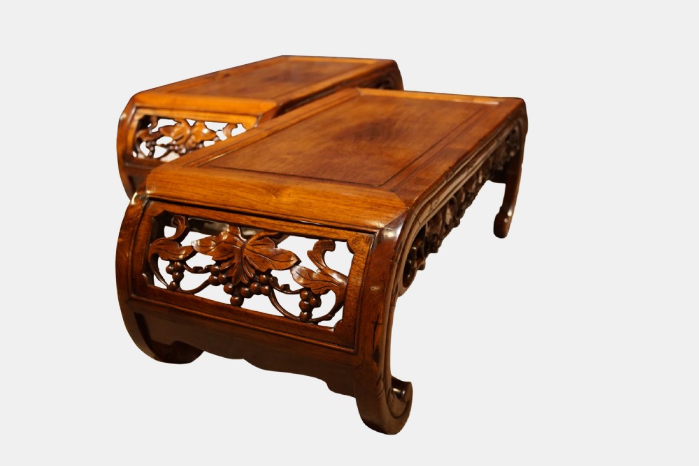 Pair of Chinese Kang Low Tables View II