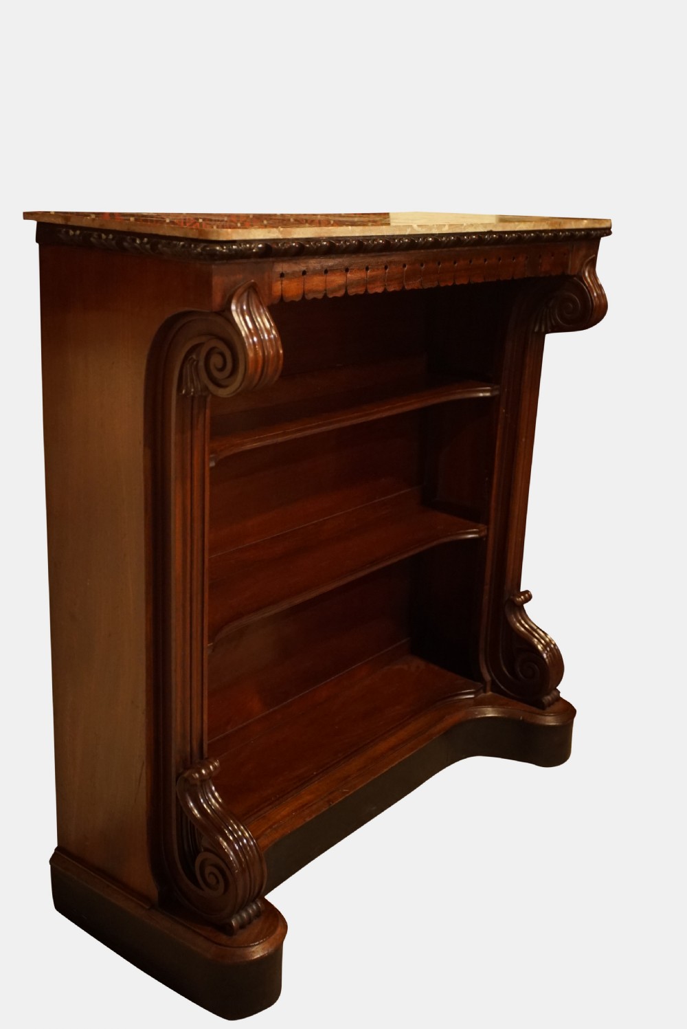 William IV Mahogany Open Bookcase View II