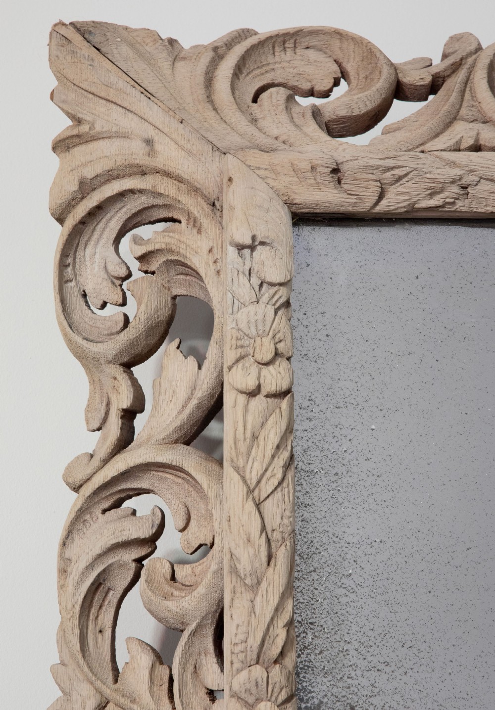 Antique Oak Mirror View II